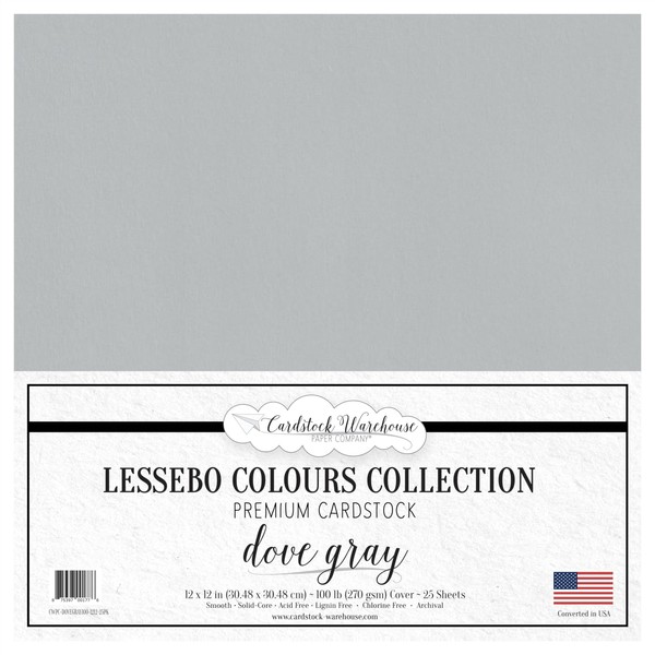Cardstock Warehouse Lessebo Dove Gray - 12 x 12" -
