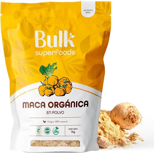 BULK SUPERFOODS Maca en Polvo 1kg - 100% Natural -