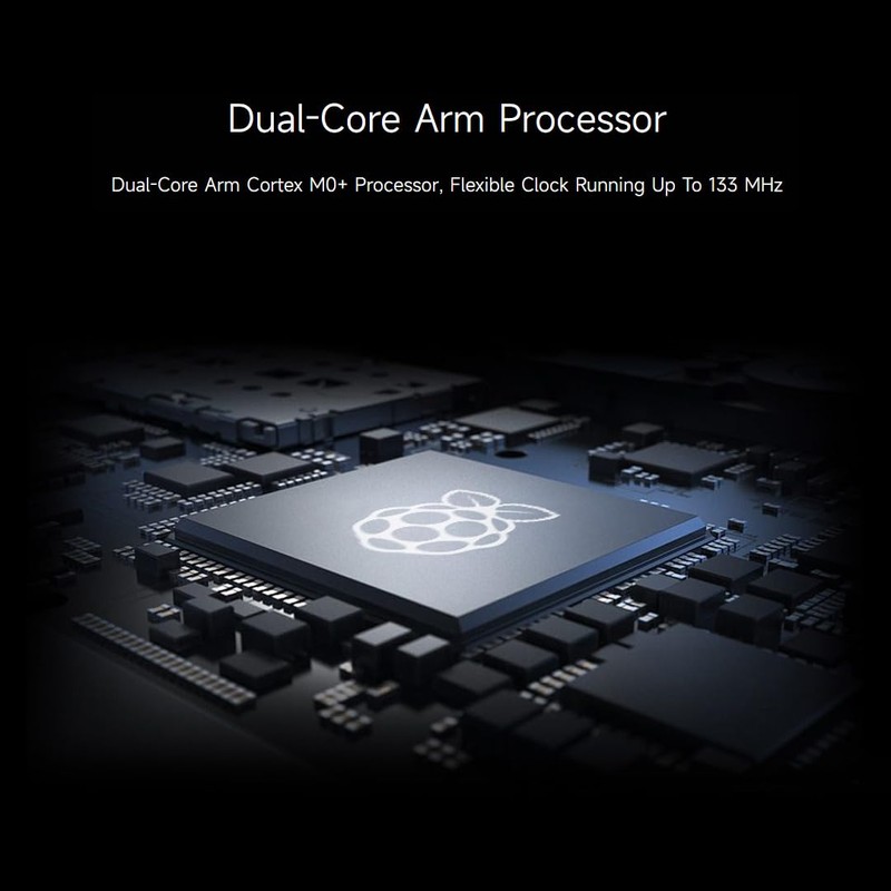 Waveshare RP2040 MCU Board, With 0.99inch Round LCD, Accelerometer And