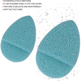 Cinco esponjas exfoliantes suaves e hidrofílicas para desmaquillar el rostro y realizar una limpieza profunda a diario. Aptas para uso cotidiano.