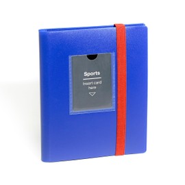 Leuchtturm 369509 TCG Album Slim Small with 20 Sleeves for 160 Sport Trading Cards Trading Cards Soft Cover Blue/Red