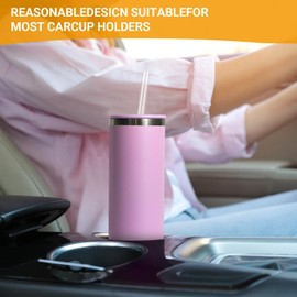 Tronco 20oz Stainless Steel Vacuum Insulated Tumbler with Straw, Spill-Resistant Lid, BPA-Free, Reusable Coffee Cup for Iced Tea, Water, Coffee or Smoothie and More, Gift for Men and Women