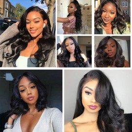 Rebasar Wear and Go Glueless Wigs Human Hair Pre Plucked Pre Cut for Beginners Body Wave Lace Front Wig Human Hair 180% Density 4x4 Lace Closure Wigs Real Hair Wig for Women 20 Inches