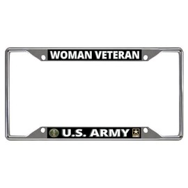 U.S. Army Woman Veteran Every State Chrome License Plate Frame