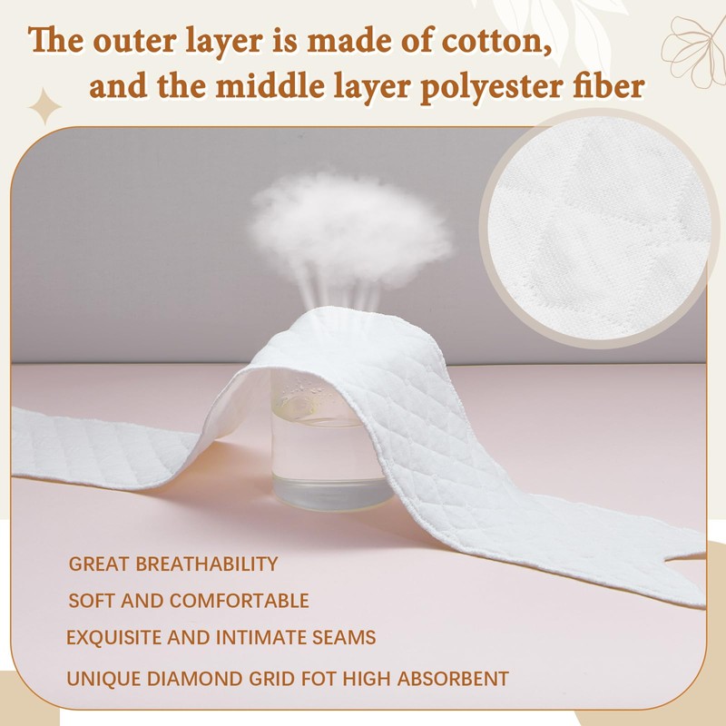 Wesnoy Cotton Tummy Liners and Bra Liners Set for Sweat