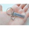 JewelryEveryday Drive Safe Engraved Steel Tag Keychain (With Baseball Mitt