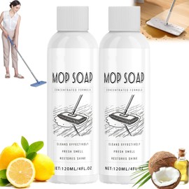 Gaukomzs Mop Soap Brazilian Waves, Highly Scented Mop Soap, Floor Cleaner For Mopping, Multi-purpose Cleaner Liquid (2, 120ML)