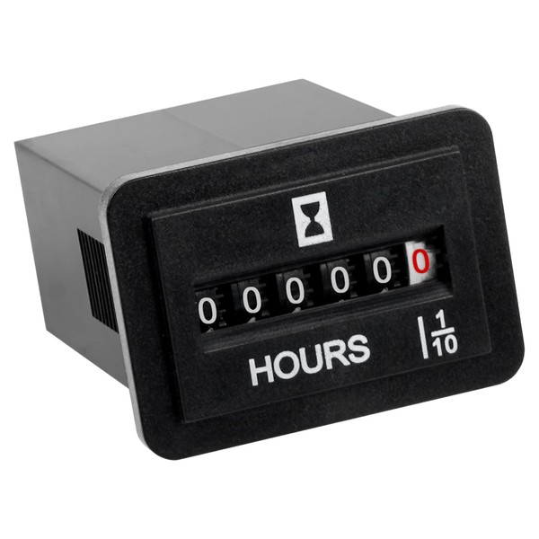 Runleader Mechanical Hour Meter for Maintenance,Volt.DC 6V to 80V for