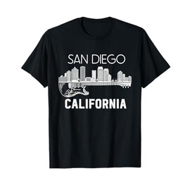 San Diego Skyline Music California Souvenir San Diego T-Shirt