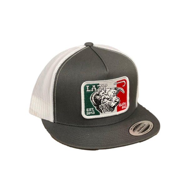 Lazy J Ranch Wear Mexico Elevation Cap, Gray/White, One Size