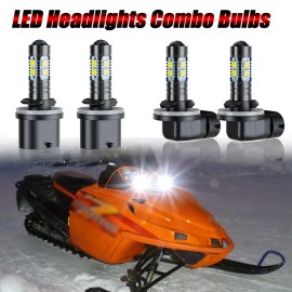 CHUSYYRAY For Arctic Cat Crossfire 700 2006 LED Headlight Kit 4x 893 894 Combo White Bulbs