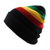 RW Men's Rasta Long Beanie Black