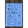 Hewson Beatles Doodle Lyric Poster - Beatles Artwork Gift for