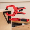 SEMBLE Ratcheting Clamp For Woodworking, 4 Inch, Quick-Release Wood Clamp