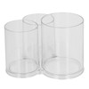 Clear Round Plastic Makeup Container Transparent Cylinder Makeup Brush Holder