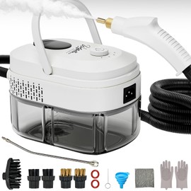 Steam Cleaner,15s Heat-Up,1.4L Tank,Steamer for Cleaning with 10 pcs Accessories,Multi-2500W High Temperature and Pressure handheld steamer,Steam Cleaner for Home,Dirt,Grease,Grout,Tile,Couch and Car