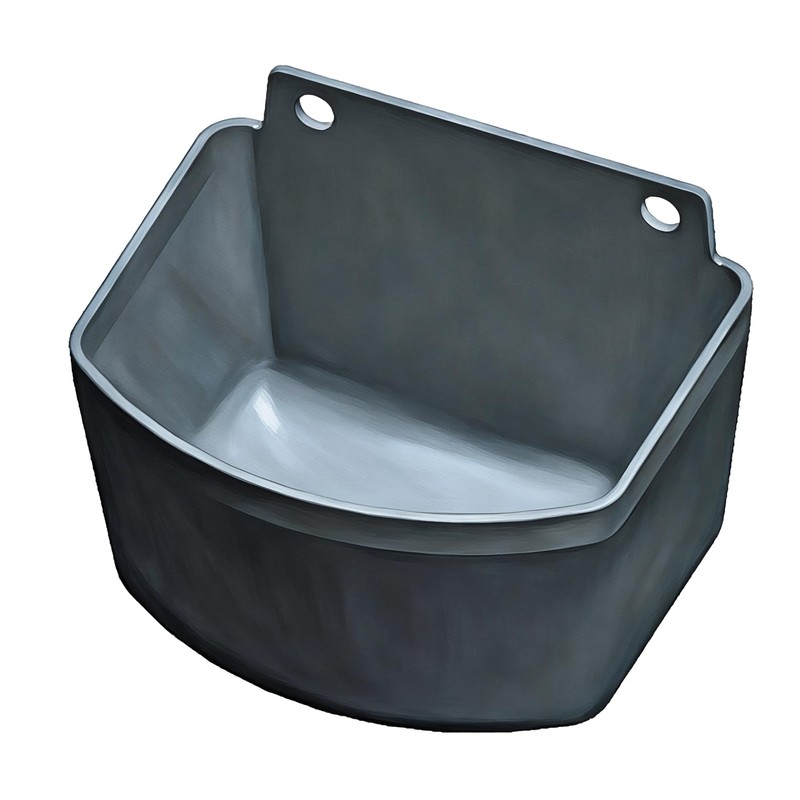 Pit-Bowl Ultra Durable XLarge Dog Crate Water Bowl with Built-in