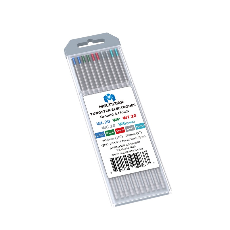 Meltstar TIG Welding Tungsten Electrodes Combination Settings Thoriated Pure Cerium