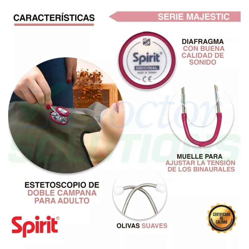 Spirit Estetoscopio Spirit Para Adulto Con Doble Campana