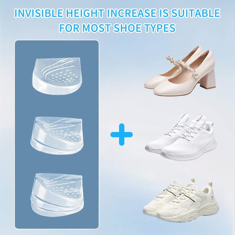3-Layers Overpronation Insoles, Adjustable Heel Wedge Corrective Inserts, Correct Excessive
