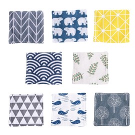 Felimoa Fabric Coaster Tea Cup Padding Approx. 5.1 x 5.0 inches (13 x 12.5 cm), Set of 8
