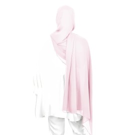 Premium Chiffon Hijab Head Scarf Shawl Wrap for Muslim Women Lightweight (Baby Pink)
