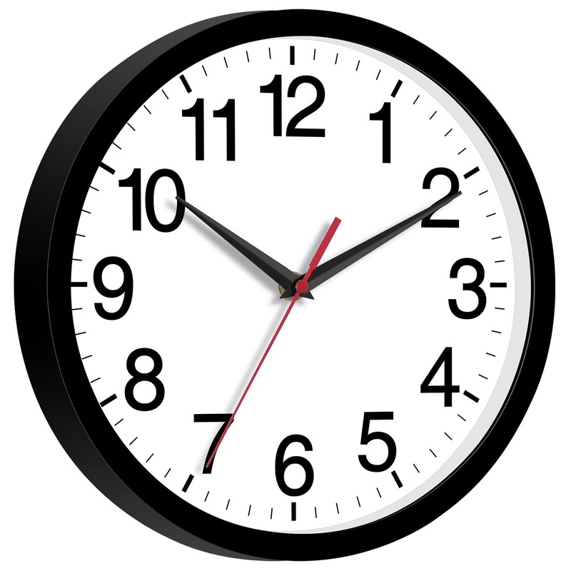 Rohioue Wall Clock Modern 8 Inch Battery Operated Silent Non