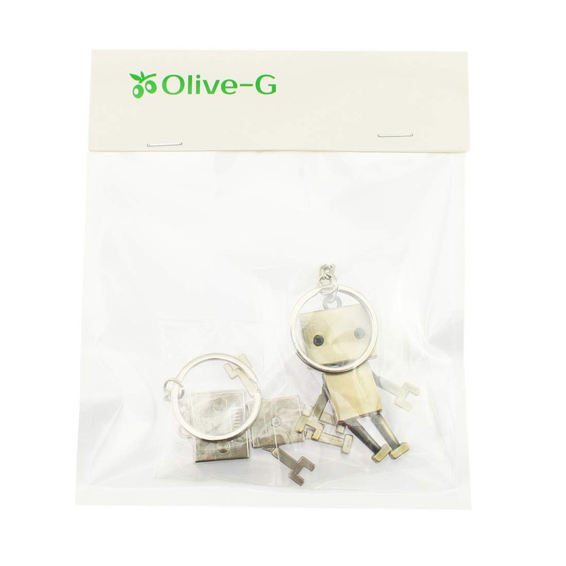 Olive-G Cute Antique Robotic Keychain Set of 2