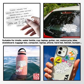 (3 Pcs) Isaiah 6:8 The Lord Saying Whom Shall I Send Stickers Here am I Send Me, Bible Verse Sticker, Christian Religious 3" Waterproof Vinyl Sticker for Kindle Laptop Water Bottle Gifts 3 Inches