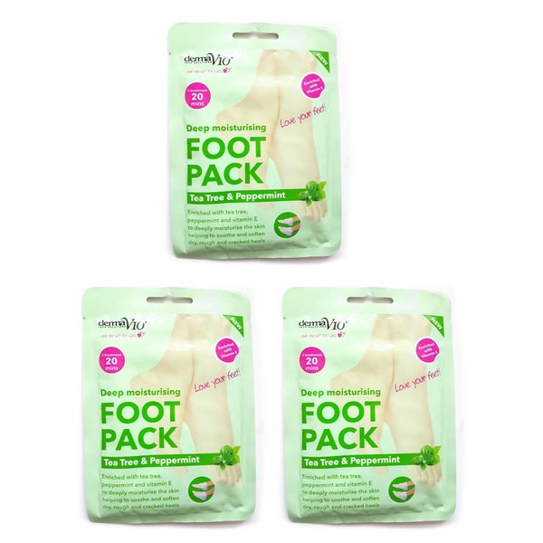 Derma V10 Foot Pack - Pack of 3 (Tea Tree