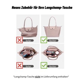 Charinor Premium Bag Organiser for Longchamp, Bag Organiser M Made of Felt (BlackM)