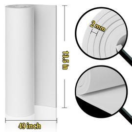 3-Pack 2mm EVA Foam, MEARCOOH White EVA Foam Cosplay, Premium EVA Foam Roll, 13.5" x 49" High Density 86kg/m3 for Cosplay Costume, Crafts, DIY Projects (3PCS 2mm White)