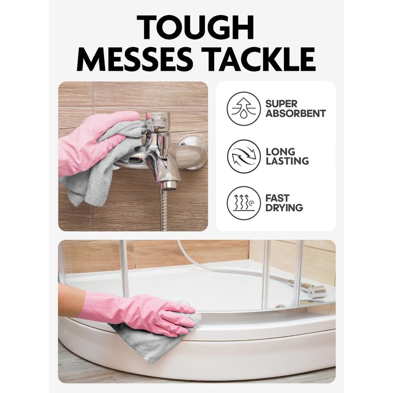 Fantasticlean Microfiber Cleaning Cloth Roll -75 Pack, Tear Away Microfiber