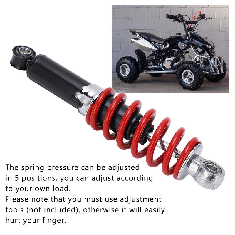 Shock Absorber 250mm/9.8in 5 Levels Adjustable Rear Steel Alloy Replacement