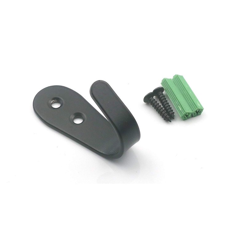 Mokife Pack of 8 Coat Hooks Black Matt Stainless Steel