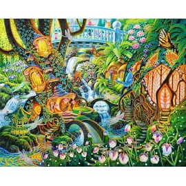 Springbok's Fairy Glen Garden 500 Piece Jigsaw Puzzle for Adults by Artist Sally Smith - Made in USA