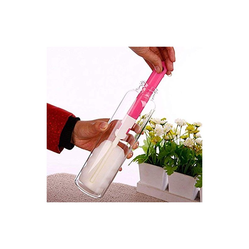 INVODA 4PCS Bottle Brush,Bottle Washer Set Long Sponge Bottle Cleaning
