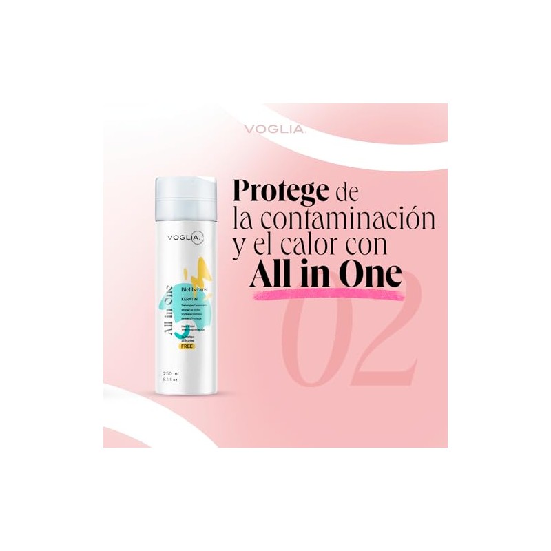 VOGLIA KIT ANTI FRIZZ 4 PIEZAS HIDRATACIÓN Y RESTAURACIÓN MÁXIMA