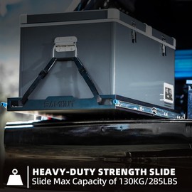 SAMOUT Fridge Slide (Inner 29.2 x 18.7in) Vehicle Refridgerator Freezer Slider with 4 Buckle Straps, Universal Fit, Max 287 LBS, 3rd Gen