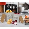Gdfjiy Kitchen Vegetable Storage Tins Set of 2 for Potatoes,