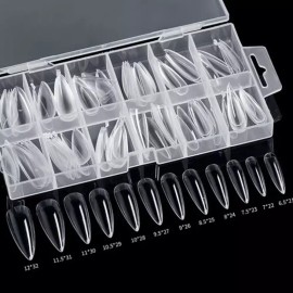 Mariceller 투명 3종 네일팁 인조손톱 네일피스 마리셀러 [엣지(c)] Transparent 3-Piece Nail Tips Artificial Nails Nail Pieces Mariseller [Edge(c)]