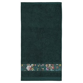 ESSENZA Fleur Hand Towel Dark Green 70 x 140 cm 97% Cotton 3% Polyester Flowers Peony Tulips