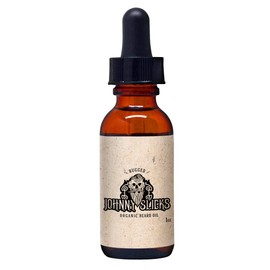 Johnny Slicks Rugged Organic Beard Oil - Beard Conditioner for Men to Moisturize, Soften, and Promote Healthy Hair Growth - Natural Serum Made with Jojoba, Coconut, and Argan Oil - (1 Ounce)