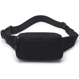 XHOMI Minimalist Design Money Belt for Men & Women with Adjustable Strap Waist Bag- Ideal for Keeping Your Cash, Credit Card, Passport, Phone Safe When Traveling (Black)