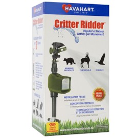 Havahart Critter Ridder Motion Activated Animal Repellent and Sprinkler - Use in Yard to Repel Cats, Dogs, Chipmunks, Groundhogs, Squirrels, Skunks, Deer, and More - 5277