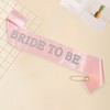 Dmnnlp Bride to Be Sash, Elegant Pink Bride Sash with