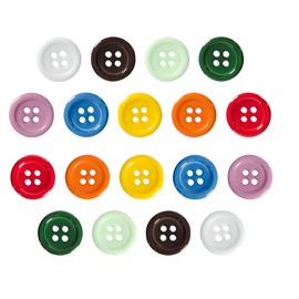 Buttons with 4 Holes, Assorted Colors Buttons,for Sewing Buttons with Bag, 50 Pcs, for Sewing, DIY, Sewing Supplies (Colorfull, 1 Inch)