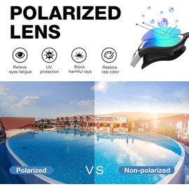 Emsina Swim Goggles, Polarized Swimming Goggles Anti-Fog for Adult Men Women (White Gold Lens) …