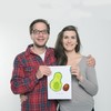 Mr. & Mrs. Panda DIN A3 Poster Avocado Rolls Core