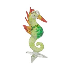 VIE Naturals Hand Blown Glass Sculpture, Sea Horse